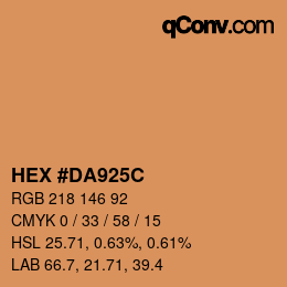Color code: HEX #DA925C | qconv.com