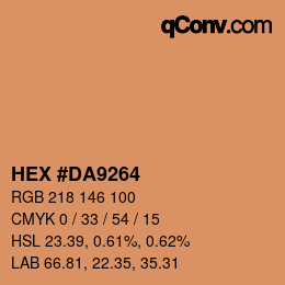 カラーコード: HEX #DA9264 | qconv.com