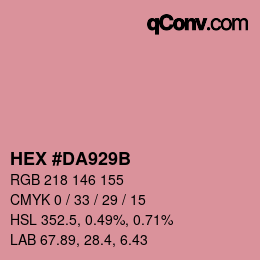 Color code: HEX #DA929B | qconv.com