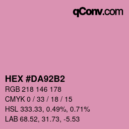 Color code: HEX #DA92B2 | qconv.com