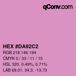 Color code: HEX #DA92C2 | qconv.com