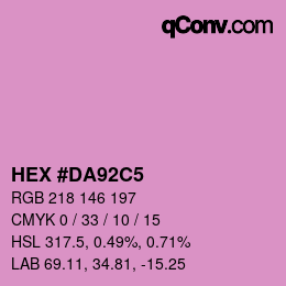Color code: HEX #DA92C5 | qconv.com