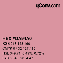 Color code: HEX #DA94A0 | qconv.com