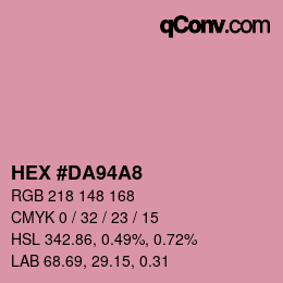 Farbcode: HEX #DA94A8 | qconv.com