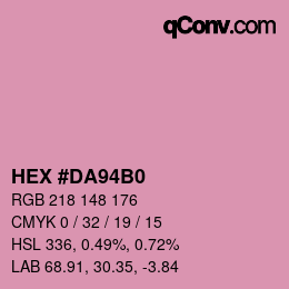 Color code: HEX #DA94B0 | qconv.com