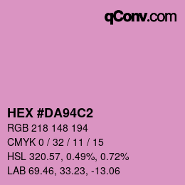 Color code: HEX #DA94C2 | qconv.com
