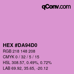 Color code: HEX #DA94D0 | qconv.com