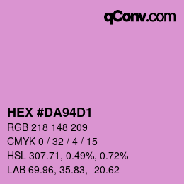 Color code: HEX #DA94D1 | qconv.com