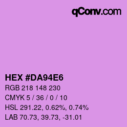 Color code: HEX #DA94E6 | qconv.com