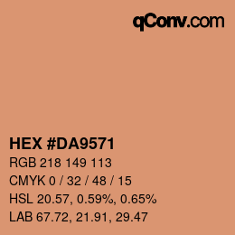 Color code: HEX #DA9571 | qconv.com