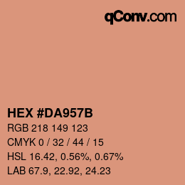 Color code: HEX #DA957B | qconv.com