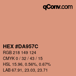 Color code: HEX #DA957C | qconv.com