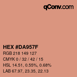 Color code: HEX #DA957F | qconv.com