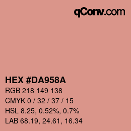 Color code: HEX #DA958A | qconv.com