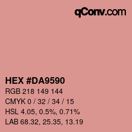Color code: HEX #DA9590 | qconv.com
