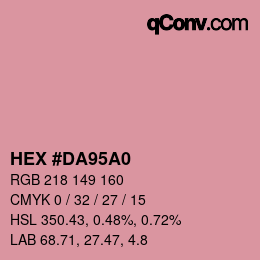 カラーコード: HEX #DA95A0 | qconv.com