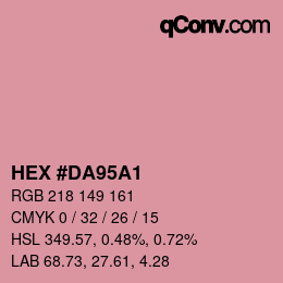 カラーコード: HEX #DA95A1 | qconv.com