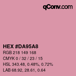 Código de color: HEX #DA95A8 | qconv.com