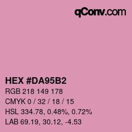 颜色代码: HEX #DA95B2 | qconv.com