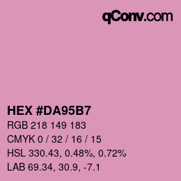 Color code: HEX #DA95B7 | qconv.com