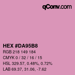 Color code: HEX #DA95B8 | qconv.com