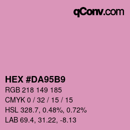 カラーコード: HEX #DA95B9 | qconv.com