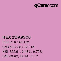 カラーコード: HEX #DA95C0 | qconv.com