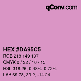 颜色代码: HEX #DA95C5 | qconv.com