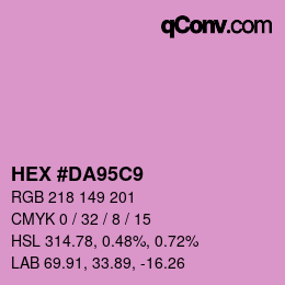 颜色代码: HEX #DA95C9 | qconv.com