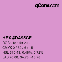 Color code: HEX #DA95CE | qconv.com