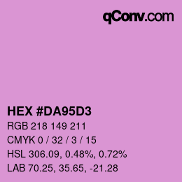 Color code: HEX #DA95D3 | qconv.com
