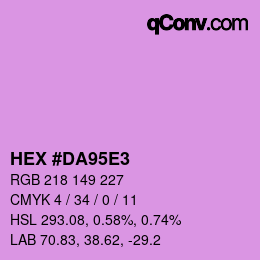 Color code: HEX #DA95E3 | qconv.com