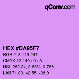 Color code: HEX #DA95F7 | qconv.com