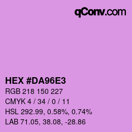 Color code: HEX #DA96E3 | qconv.com