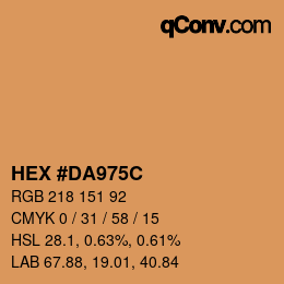 Color code: HEX #DA975C | qconv.com