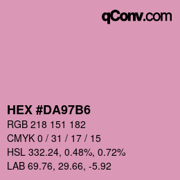 Color code: HEX #DA97B6 | qconv.com