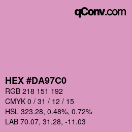 Color code: HEX #DA97C0 | qconv.com