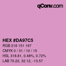 Código de color: HEX #DA97C5 | qconv.com