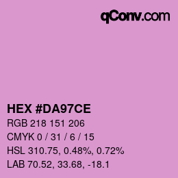 Color code: HEX #DA97CE | qconv.com