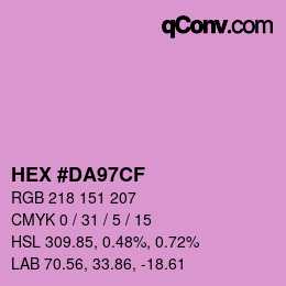 Color code: HEX #DA97CF | qconv.com