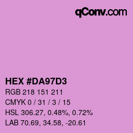 Color code: HEX #DA97D3 | qconv.com