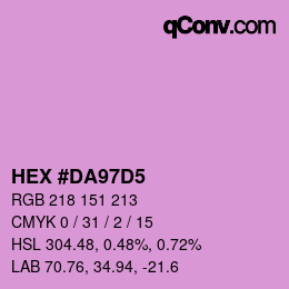 Color code: HEX #DA97D5 | qconv.com
