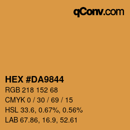 Color code: HEX #DA9844 | qconv.com