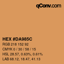 Color code: HEX #DA985C | qconv.com