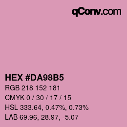 Color code: HEX #DA98B5 | qconv.com