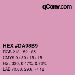 Color code: HEX #DA98B9 | qconv.com