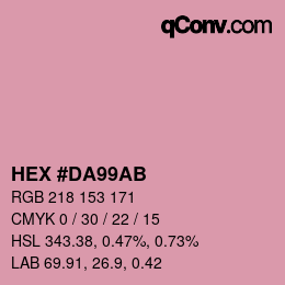 Color code: HEX #DA99AB | qconv.com