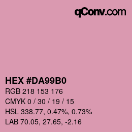 Color code: HEX #DA99B0 | qconv.com