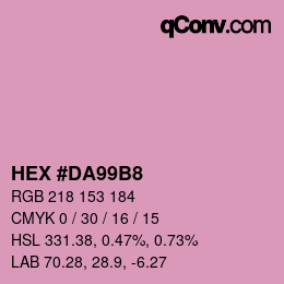 Color code: HEX #DA99B8 | qconv.com