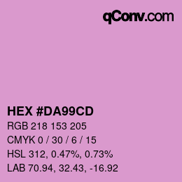 Color code: HEX #DA99CD | qconv.com